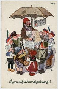 1915 WWI HUMOUR Sympathiekundgebung - Turkish seller *Illustrated postcard  Cartolina postale originale d'epoca, scritta ma non viaggiata. GOOD/buono  Formato: 9x14 cm originale e autentica 1