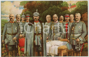 Cartolina originale da collezione 1915 ca WWI GERMANY Unsere HeerfÃ¼hrer im Osten  Wilhelm II PROPAGANDA Postcard 1