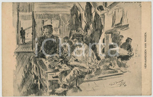 1915 WW1 BELGIUM Vervaardigen van ringen *Illustrated postcard  Cartolina postale d'epoca, non viaggiata. FAIR/discreto lievi smussature marginali Formato: 14x9 cm originale e autentica 1