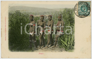 1904 NATAL - SOUTH AFRICA Happy nude girls ETHNIC NUDE Postcard FP VG  Cartolina postale d'epoca, viaggiata.CONDIZIONI: FAIRFORMATO: FP    originale e autentica 1