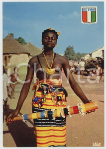 1970ca COTE D'IVOIRE (AFRIQUE) Danseuse Malinké NU ETHNIQUE Carte postale FG NV  Cartolina postale d'epoca, non viaggiata.CONDIZIONI: GFORMATO: FG    originale e autentica 1