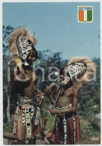 1970ca COTE D'IVOIRE (AFRIQUE) Danseuses de Man NU ETHNIQUE Carte postale FG NV  Cartolina postale d'epoca, non viaggiata.CONDIZIONI: GFORMATO: FG    originale e autentica 1