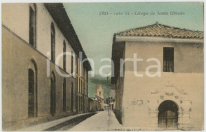 1920 ca CALI (COLOMBIA) Calle 13 - Colegio de Santa Librada - Vintage postcard  Cartolina postale d'epoca, non viaggiata.CONDIZIONI: GFORMATO: FP    originale e autentica 1