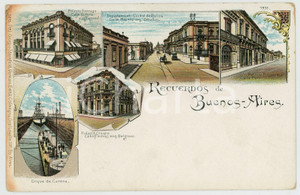 1900 ca BUENOS AIRES (ARGENTINA) Vistas Departemento Policia - Tarjeta postal Cartolina postale d'epoca, stampata in cromolitografia, non viaggiata.CONDIZIONI: G (minime smussature angolari)FORMATO: FPEDITORE: V. Colmegna - Buenos Aires    originale e autentica 1