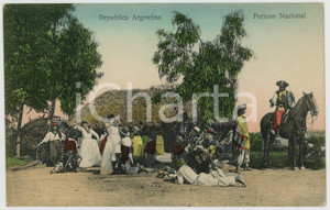 1910 ca COSTUMBRES ARGENTINA Pericon Nacional - Tarjeta postal Cartolina postale d'epoca, non viaggiata.CONDIZIONI: GFORMATO: FPEDITORE: Z. Fumagalli - Buenos Aires    originale e autentica 1