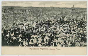 1900 ca BUENOS AIRES - ARGENTINA Hipodromo Argentino - Postcard FP NV  Cartolina d'epoca, non viaggiata. FAIR/discreto Lievi smussature agli angoli Formato: FP originale e autentica 1