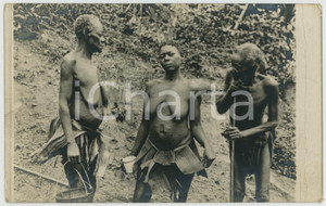 1930 ca CONGO BELGE IndigÃ¨nes MONGO - Photo postcard ETHNIC TYPES  Fotografia d'epoca, in formato cartolina postale.CONDIZIONI: P (piegatura al lato destro)FORMATO: FP    originale e autentica 1
