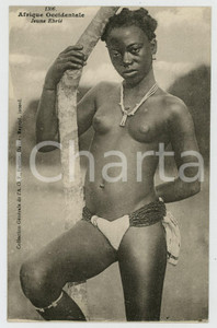 1920 ca AFRIQUE OCCIDENTALE Jeune Ebrié - Photo postcard ETHNIC NUDE Cartolina postale d'epoca, non viaggiata.CONDIZIONI: GFORMATO: FP    originale e autentica 1