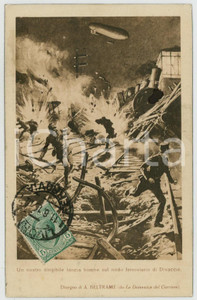 1919 WW1 Achille BELTRAME - Dirigibile lancia bombe a Divaccia - Cartolina  Cartolina postale d'epoca, viaggiata.CONDIZIONI: GFORMATO: 9x14 cm    originale e autentica 1
