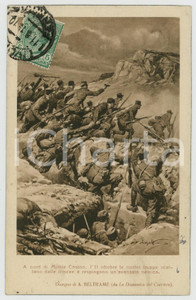 1919 WW1 Achille BELTRAME - Truppe italiane al Monte Coston - Cartolina  Cartolina postale d'epoca, viaggiata.CONDIZIONI: GFORMATO: 9x14 cm    originale e autentica 1