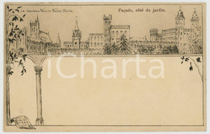 1909 BELGIQUE - Nouveau WAVRE-NOTRE-DAME Façade - CPA Carte postale Cartolina postale, originale d'epoca, viaggiata. GOOD/buono  Formato: 14x9 cm originale e autentica 1