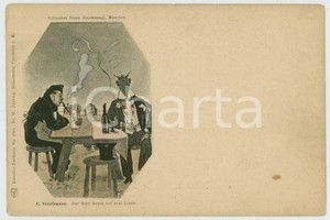 1900 ca Artist Carl STRATHMANN - Der Herr Baron auf dem Lande - Postcard  Cartolina postale d'epoca, non viaggiata.CONDIZIONI: GFORMATO: FP    originale e autentica 1