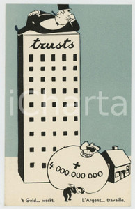 1910 ca BELGIQUE Parti Communiste - L'argent...travaille - Carte postale FP NV  Cartolina postale d'epoca, non viaggiata.CONDIZIONI: FAIRFORMATO: FP    originale e autentica 1