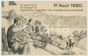 1920 BELGIQUE Tous pour nos malades et leurs enfants - Carte postale FP NV  Cartolina postale d'epoca, viaggiata.CONDIZIONI: FAIRFORMATO: FP    originale e autentica 1