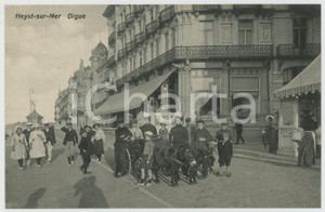 1910 ca HEYST-SUR-MER (BELGIQUE) Digue - Carte postale ANIMEE enfants CPA  Cartolina postale d'epoca, non viaggiata.CONDIZIONI: GFORMATO: FP    originale e autentica 1