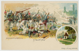 1900 ca WÖRTH (GERMANY) Zuavenangriff bei Wörth a/s - Turkohäuschen *Postcard Cartolina postale d'epoca, illustrata, non viaggiata. GOOD/buono ma piccola impressione di inchiostro al verso Formato: 9x14 cm originale e autentica 1