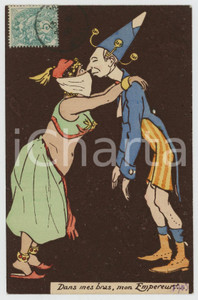 1903 ART NOUVEAU Fernand FERNEL - Clown et odalisque (3) Carte postale FP VG  Cartolina d'epoca, viaggiata. FAIR/discreto Lievi smussature agli angoli Formato: FP originale e autentica 1