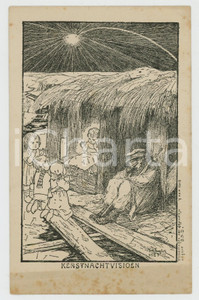 1915 ca WW1 - CHRISTMAS Kerstnachtvisioen ILLUSTRATED Postcard FP NV  Cartolina postale d'epoca, non viaggiata. FAIR/discreto Lievi smussature agli angoli Formato: FP originale e autentica 1