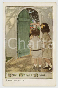 1925 Artist Jesse WILLCOX SMITH The Green Door - Illustrated Postcard FP NV  Cartolina postale d'epoca, non viaggiata ma con testo manoscritto al verso.CONDIZIONI: FAIR (piegatura all'angolo inferiore sinistro)FORMATO: FP    originale e autentica 1