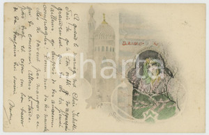 1906 Artist Leopold SCHWEIGER - Arab scene - Woman - Old postcard  Cartolina postale d'epoca, viaggiata.CONDIZIONI: GFORMATO: FP    originale e autentica 1