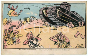 1926 HUMOUR Artist P. NERI Guerre du Riff - Tomobile du Diable - Carte postale  Cartolina postale d'epoca, non viaggiata ma con nota manoscritta al verso. FAIR/discreto smussature agli angoli Formato: FP originale e autentica 1