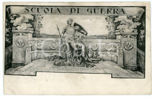 1920 ARTE Scuola di guerra - Cartolina ILLUSTRATA FP VG  Cartolina d'epoca, viaggiata.CONDIZIONI: FAIR FORMATO: FP    originale e autentica 1