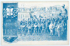 1900 ca MILANO 23° Distretto Militare - Classe 1882 - Cartolina ILLUSTRATA FP  Cartolina d'epoca, non viaggiata.CONDIZIONI: GOODFORMATO: FP    originale e autentica 1