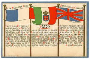 1915 ca WW1 Lega Nazionale delle Seminatrici di Coraggio - Cartolina ILLUSTRATA  Cartolina d'epoca, non viaggiata.CONDIZIONI: FAIR FORMATO: FP    originale e autentica 1