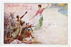 1917 WW1 Regio Istituto Tecnico NAPOLI In memoria degli alunni caduti *Cartolina  Cartolina d'epoca, non viaggiata.CONDIZIONI: GOODFORMATO: FP    originale e autentica 1