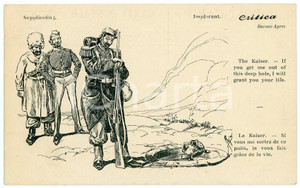 1920 ca BUENOS AIRES - CRITICA The Kaiser - Supplicating - Postcard FP NV  Cartolina postale d'epoca, non viaggiata.CONDIZIONI: FAIRFORMATO: FP    originale e autentica 1