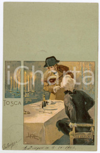 1902 ART DECO TOSCA (G. Puccini) Opera lirica - ill. A. HOHENSTEIN ^Cartolina  Cartolina postale d'epoca, viaggiata.CONDIZIONI: GFORMATO: FP    originale e autentica 1