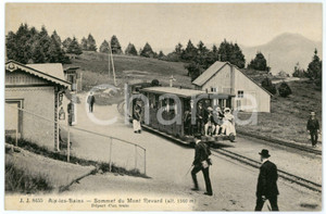 1910 ca AIX-LES-BAINS Sommet du Mont REVARD - Départ d'un train *Postcard  Cartolina postale d'epoca, non viaggiataCONDIZIONI: GFORMATO: FP    originale e autentica 1