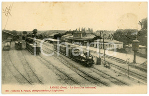 1913 L'AIGLE (Orne, FRANCE) La Gare (vue intérieure) Carte postale ANIMEE train  Cartolina postale d'epoca, scritta ma non viaggiata.CONDIZIONI: G (minime fioriture)FORMATO: FP    originale e autentica 1