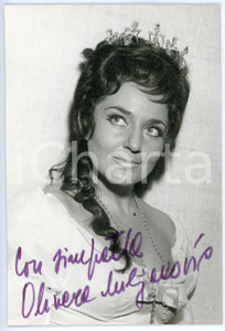 1971 Olivera MILJAKOVIC soprano as Romilda in "Xerxes" AUTOGRAPHED Photo 10x15 Fotografia d'epoca, con autografo. CONDIZIONI: GFORMATO: 10x15 cm     originale e autentica 1
