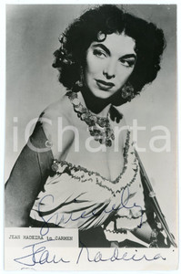 1958 LIRICA Contralto Jean MADEIRA in "Carmen" - Foto con AUTOGRAFO 10x16 cm Fotografia d'epoca, con autografo. CONDIZIONI: GFORMATO: 10x16 cm    originale e autentica 1