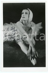 1953 BUENOS AIRES Ballerina Tamara TOUMANOVA - "Swan Lake" AUTOGRAPHED photo Fotografia d'epoca, con autografo. CONDIZIONI: GFORMATO:  12x18 cm     originale e autentica 1