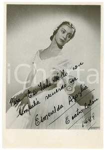 1949 BUENOS AIRES Esmeralda AGOGLIA primera bailarina - AUTOGRAPHED Photo Fotografia d'epoca, con messaggio autografo della prima ballerina del Teatro Col&oacute;n. CONDIZIONI: GFORMATO: 12x18 cm     originale e autentica 1