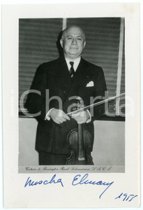 1955 Mischa ELMAN violinist - AUTOGRAPHED Photo 12x18 cm Fotografia d'epoca, con autografo. CONDIZIONI: F (piegatura al lato sinistro)FORMATO: 12x18 cm     originale e autentica 1
