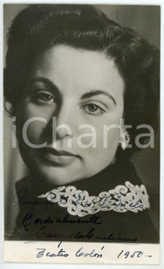 1950 BUENOS AIRES Soprano Carmela GIULIANO - Foto con AUTOGRAFO Fotografia seriale d'epoca, con autografo. CONDIZIONI: GFORMATO: 9x14 cm     originale e autentica 1