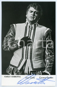 1968 LONDON Covent Garden - Carlo COSSUTTA tenor - "Don Carlo" SIGNED Photo Fotografia seriale d'epoca, con autografo. CONDIZIONI: GFORMATO: 9x14 cm     originale e autentica 1