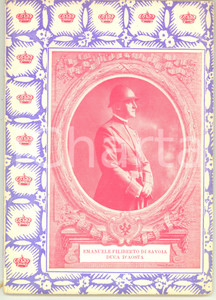 1931 Luciano MERLO Emanuele Filiberto di Savoia-Aosta - AUTOGRAFO Pubblicazione d'epoca, nella collana "Quaderni di Cultura Sabauda".Invio autografo al frontespizio.PAGINE: 64  CONDIZIONI: F (buone condizioni interne, ma strappi in copertina in corrispondenza del dorso e piccolo strappo al lato destro)EDITORE: Firenze - La Fiamma Fedele    originale e autentica 1