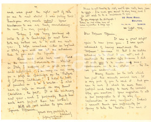 1929 BOLTON (LANCASHIRE) Geoffrey W. ROSSETTI to an Italian professor *AUTOGRAPH Lettera interamente autografa di Geoffrey W. Rossetti a uno studioso italiano, relativa a varie questioni accademiche.PAGINE: 4 facciate FAIR/discreto piegature d'epoca  originale e autentica 1