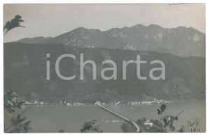 1911 LAGO DI COMO (?) Panorama - Fotografia Raffaele PEDRETTI Fotografia d'epoca in formato cartolina, non viaggiata. GOOD/buono  Formato: 14x9 cm originale e autentica 1