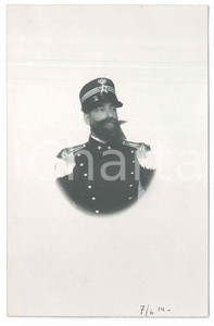 1914 REGIO ESERCITO Ufficiale Raffaele PEDRETTI Ritratto - Fotografia  Fotografia d'epoca in formato cartolina postale.FOTOGRAFO: Raffaele Pedretti FAIR/discreto Lievi smussature agli angoli Formato: FP originale e autentica 1