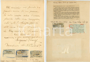 1926 MARCHIROLO Baritono Eugenio PERNA a un amico - AUTOGRAFO su rassegna Dedica autografa del baritono all'amico Marco Vinicio Recupito, su pagina contenente una piccola rassegna stampa fronte/retro.CONDIZIONI: G (ma tracce di colla e abrasioni al verso)PAGINE: 1     originale e autentica 1
