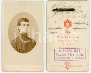 1873 TORINO Ritratto di un seminarista - Foto MONTABONE - CDV  Fotografia originale d'epoca.CONDIZIONI: GOODFORMATO: CDV    originale e autentica 1