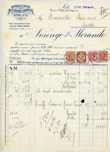 1930 ASTI - NOSENGO & MORANDO Budella salate - Salumi e formaggi - Fattura Fattura commerciale d'epoca, su carta intestata, manoscritta. CONDIZIONI: POOR (piegature d'epoca e fori da classificatore al margine sinistro, piccolo strappo al margine inferiore)PAGINE: 1    originale e autentica 1