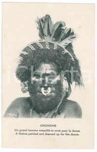 1920 ca PAPUA NEW GUINEA Native painted ad dressed up fo the dande - Postcard FP  Cartolina postale d'epoca, non viaggiata.EDITORE: Sacred Heart Fathers - Papua New GuineaCONDIZIONI: GOODFORMATO: FP    originale e autentica 1
