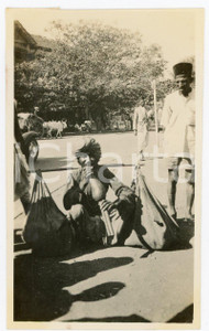 1935 ca MUMBAI - INDIA Pungi player - Snake charmer - Foto 6x10 cm Fotografia d'epoca. FAIR/discreto lievi segni di usura Formato: 6x10 cm originale e autentica 1