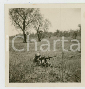 1935 ca CINA TIENTSIN Leoni di SAN MARCO - Esercitazioni al campo di tiro *Foto Fotografia d'epoca.  Piccola macchia al lato superiore Formato: 6x6 originale e autentica 1